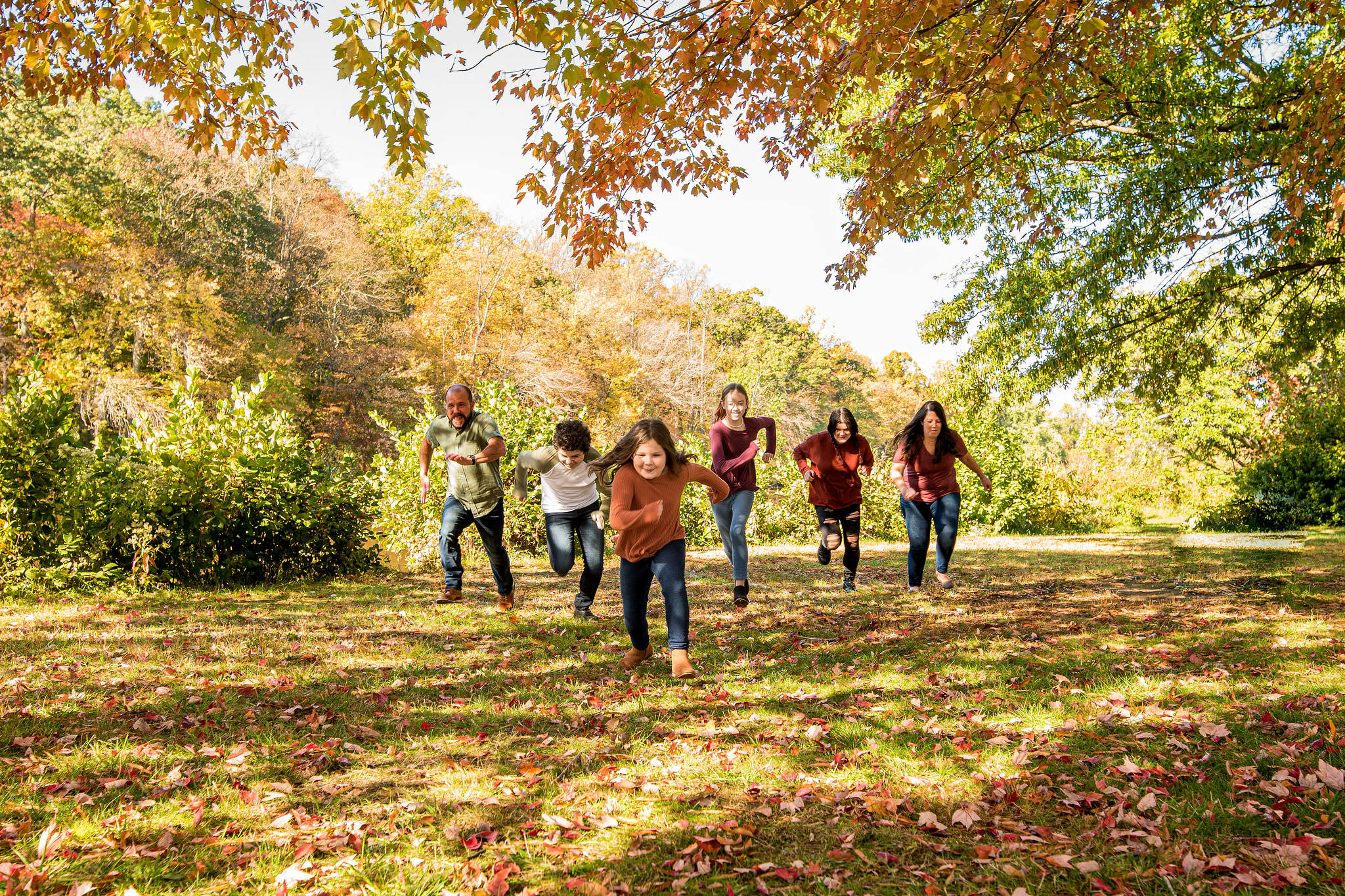 A Outdoor Family Photography Session in the fall weather and trees