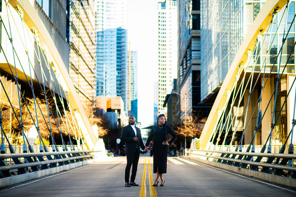 An engagement session in Downtown Austin, Texas